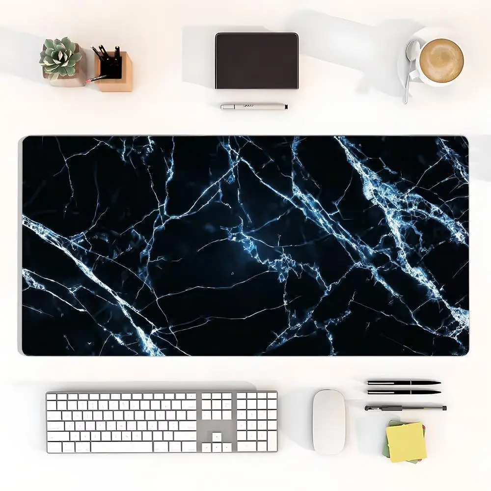 Luxury black marble texture playmat minimalist premium gaming office mousepad