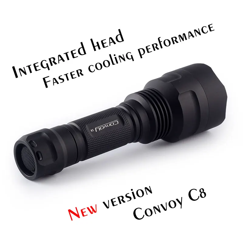 Convoy C8 LED Flashlight XML2 7135*8 1067.3LM 18650 High Powerful Flash Light Torch Lantern Camping Fishing Tactical Work Lamp