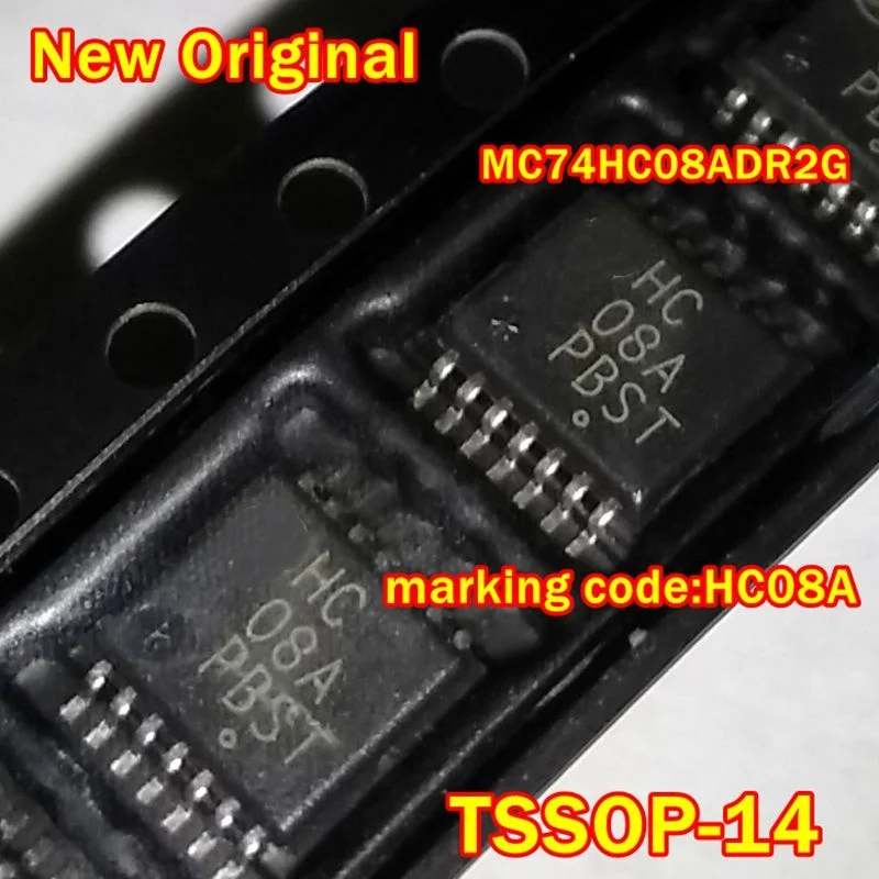 5Pcs to 100Pcs New Original Mc74Hc08Adr2G Tssop-14 Marking Code:Hc08A Quad 2−Input and Gate High−Performance Silicon−Gate Cmos