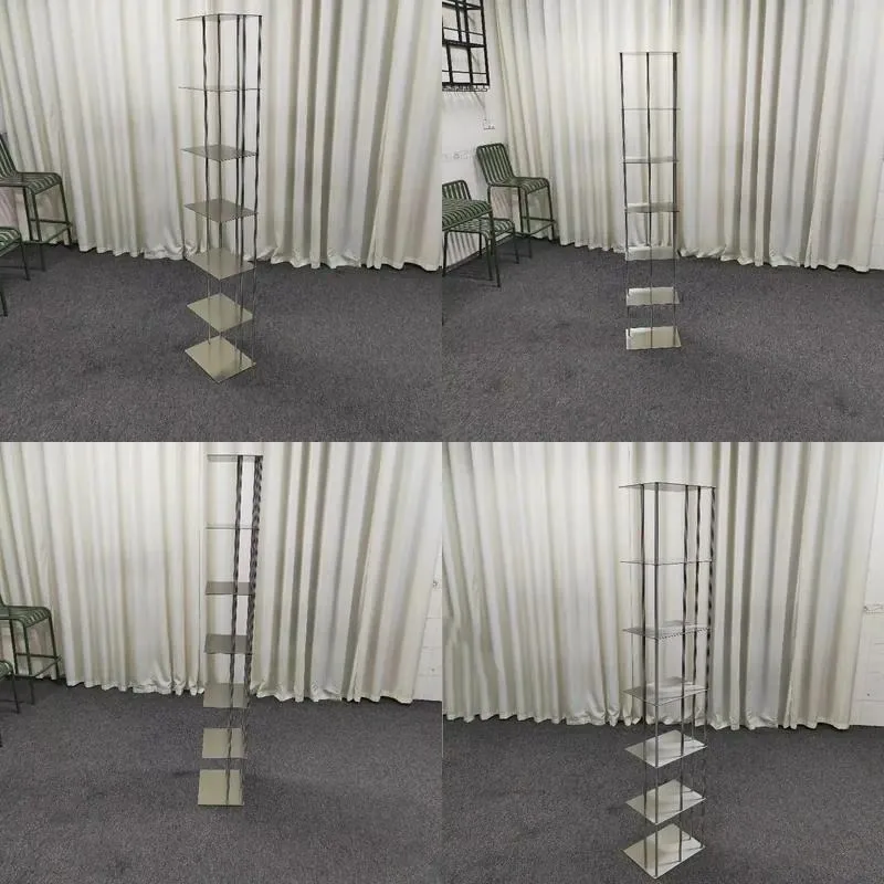 201 304 Stainless Steel Floor to Ceiling Storage Rack Metal Shelf Unit Custom Size for Living Room Home Organization and