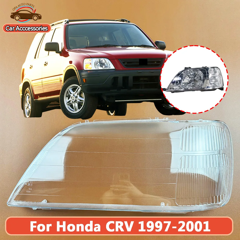 Front Headlight Cover 1997-2001 For Honda CRV Transparent Lampshade Lamp Lens Headlamp Shell Plexiglass Auto Replacement Parts