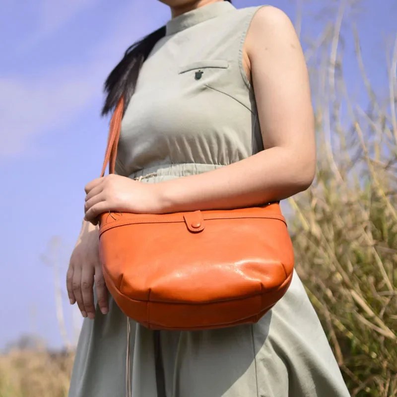 

AETOO Leather dumpling bag female crossbody single shoulder bag new fashion all-in-one crescent underarm fashion bag