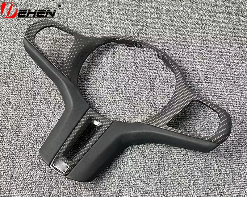 Carbon Fiber Steering Wheel Cover Trim Decor For BMW 5 6 7 8 Series Sport X3 X4 X5 X6 G01 G02 G30 G32 M5 F95 F97 F98 G11 G12 G14