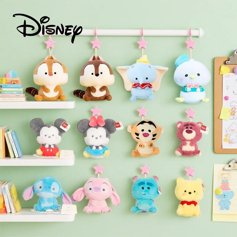 

Плюшевые игрушки Дисней: Микки Маус, Чип и Дейл, креативные мультяшные брелоки-подвески для рюкзаков, куклы, сувениры, подарки на день рождения для девочек