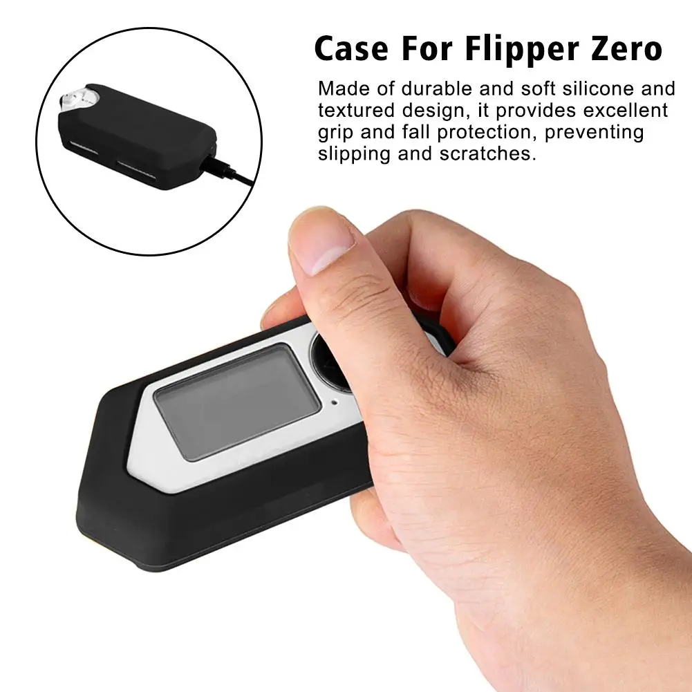 For Flipper Zero Silicone Protective Case Anti-slip Game Console Protective Cover For Flipper Zero Game Accessories D3M4