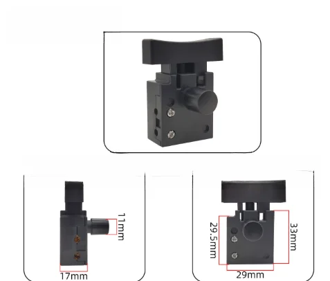 for Power Switch Replacement for Angle Grinder Tools 40mm Mounting Metal Plastic Build 12A 125VAC Electrical Performance Rating