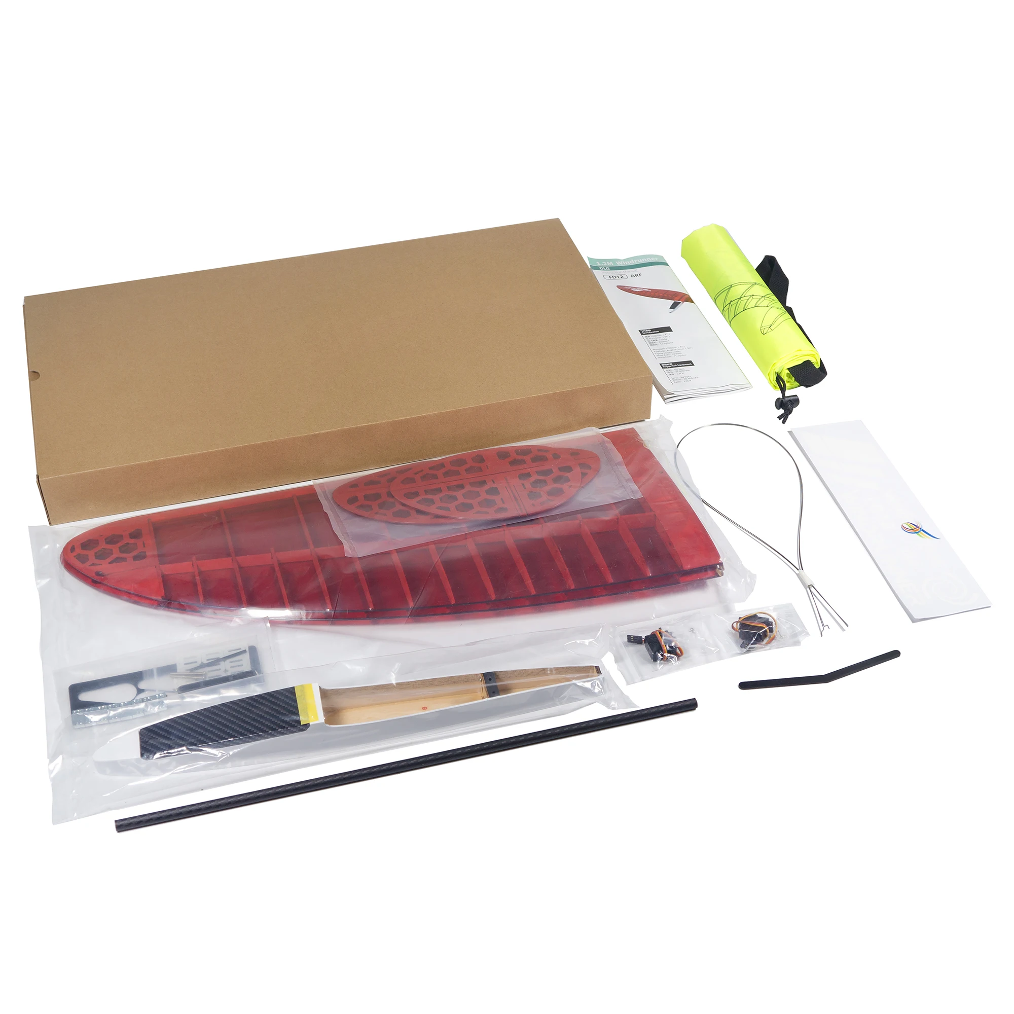 FDCG12 ARF 1.2M Envergadura Windrunner Discus Lançamento Planador Balsa ARF F3K DLG Dancing Wings Hobby