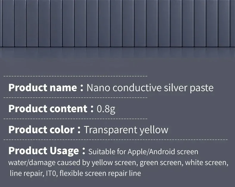 J9 Conductive Silver Paste NANO โทรศัพท์มือถือซ่อมหน้าจอน้ํา Ingress สีเหลืองวงจรซ่อมยืดหยุ่นซ่อมหน้าจอวงจร