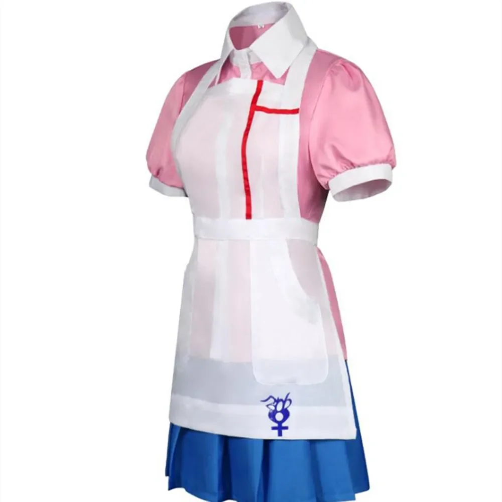 Danganronpa Mikan Tsumiki Anime Uniform Woman Dress Cosplay Costume With Wig