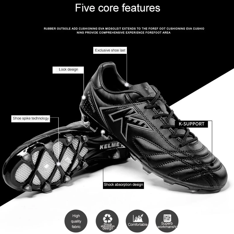 KEMLE Football Shoes Professional Sports Shoes for Men AG Rubber Nail Exclusive for Competition Soccer Sneakers Male 6871001