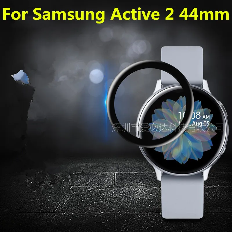 2 Pcs For Samsung Galaxy Watch Active 2 active2 40mm and 44mm 3D Curved Cambered Full Cover Soft PET Film Screen Protector