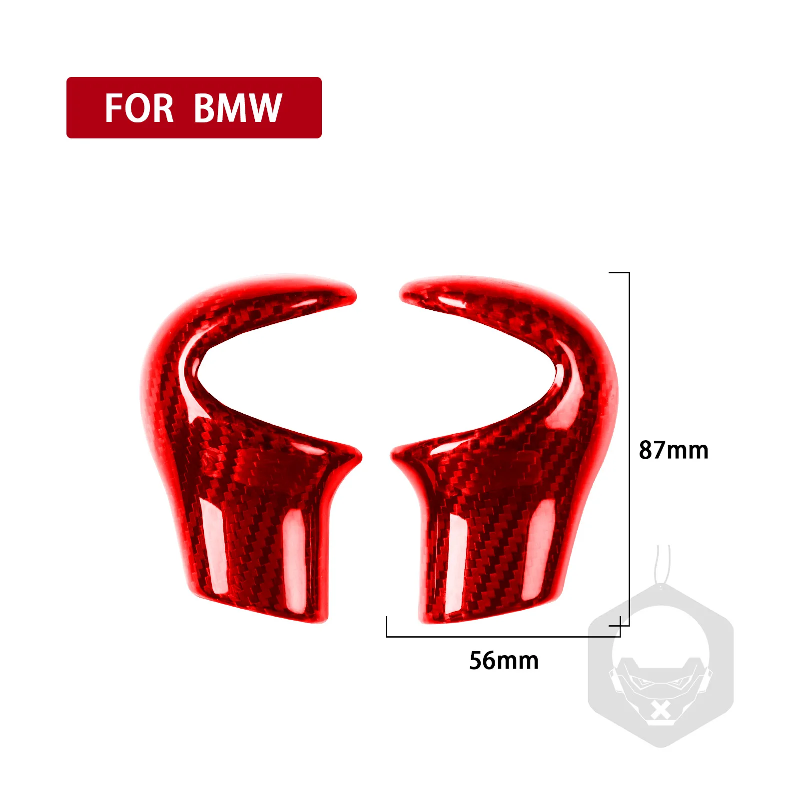 For BMW MINI R55 R56 R57 R58 R59 R60 R61 Red Carbon Fiber Gear Shift Knob Panel Trim Cover Car inside decorative Accessories