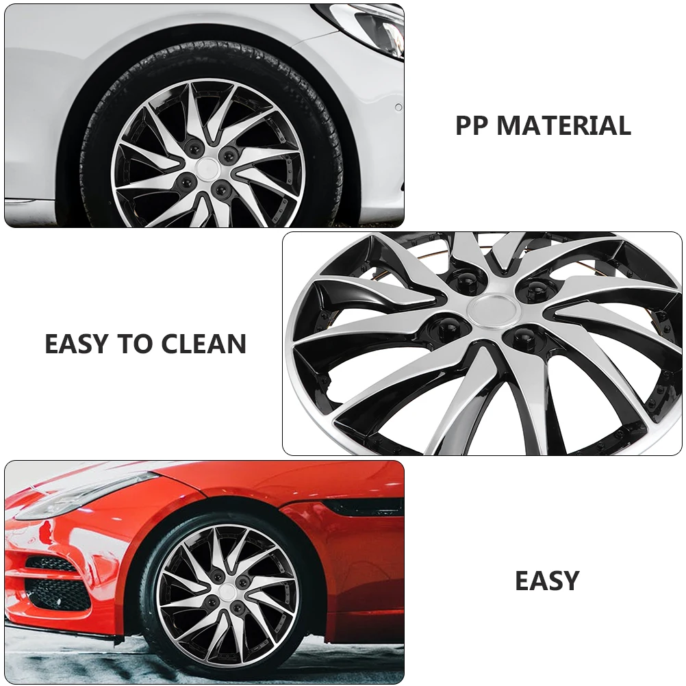 

2Pcs Wheel Hub Caps High Quality PP Rim Refit Covers Dust proof Accessories for Vehicle Steel Wheel Decorative Upgrade
