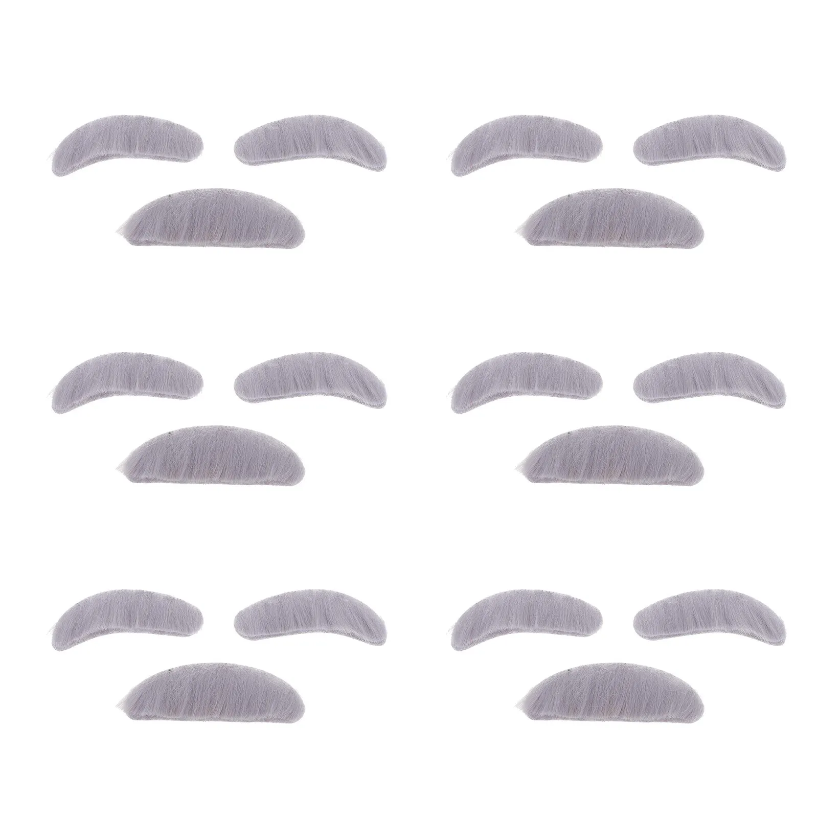 

6Sets Fake Mustache and Eyebrows Old Man Costume Props Self-Adhesive Realistic Party Halloween Carnival Cosplay