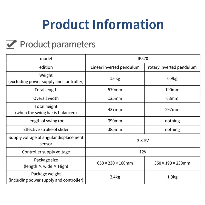IP570 linear inverted pendulum first-order rotary inverted pendulum circumferential inverted pendulum PID clockwise pendulum ard