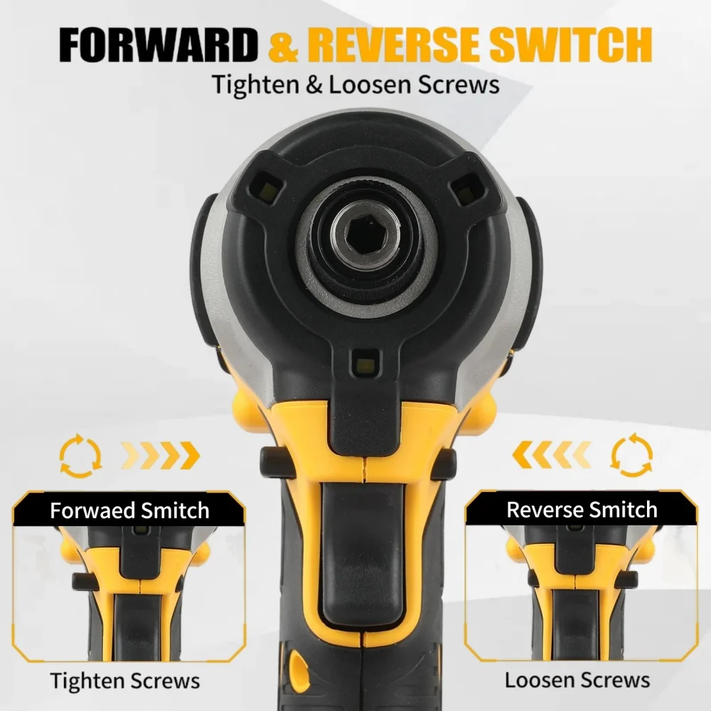 DeWalt DCF850 borstelloze lithium-elektrische schroevendraaier Elektrische boormachine Houtbewerkingsschroevendraaier Klopboormachine Verstelbare snelheid