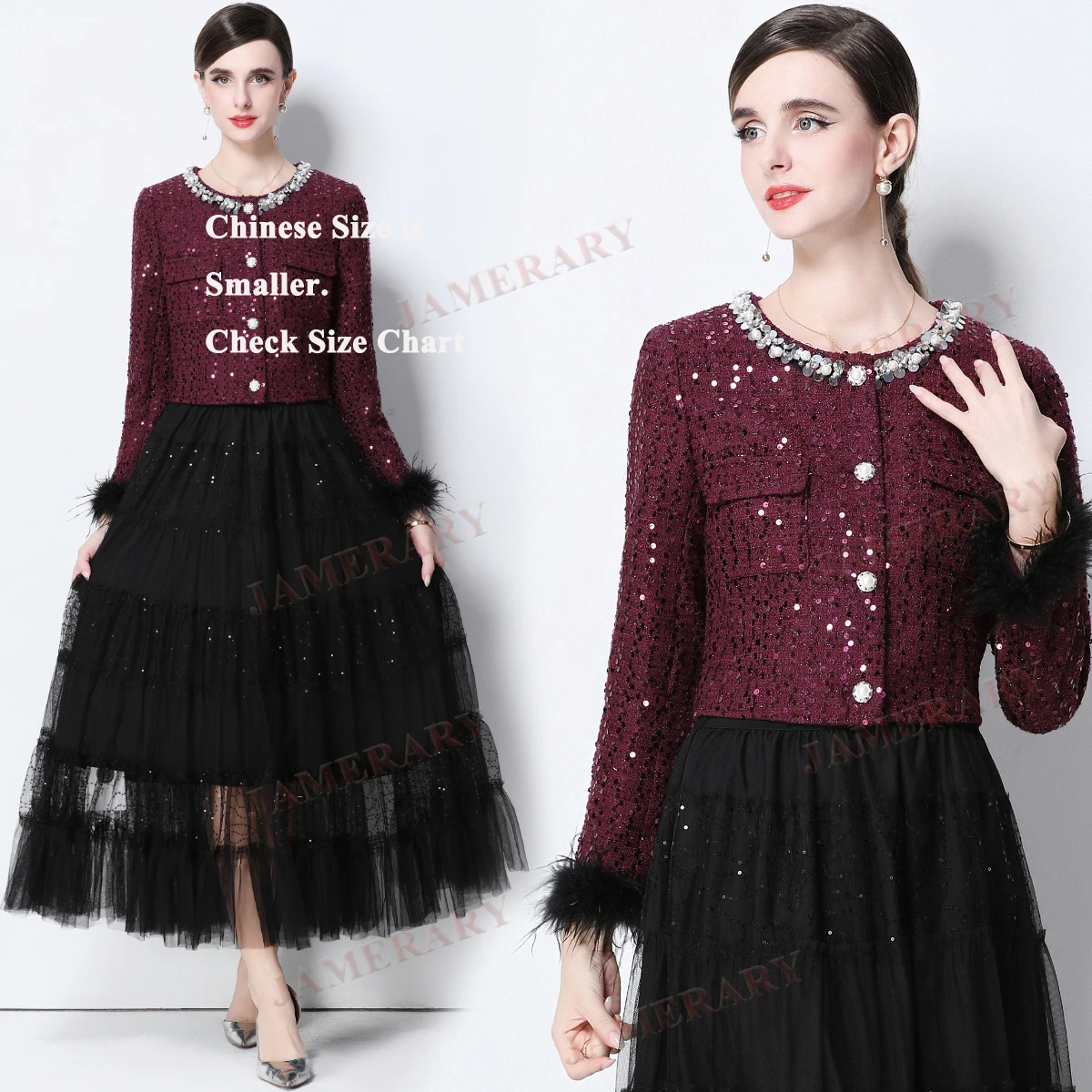 

Осеннее платье, комплекты из двух предметов, женские твидовые куртки, тюлевые юбки, костюмы, пальто с блестками, длинная кружевная юбка, комплект из 2 предметов, зимняя одежда