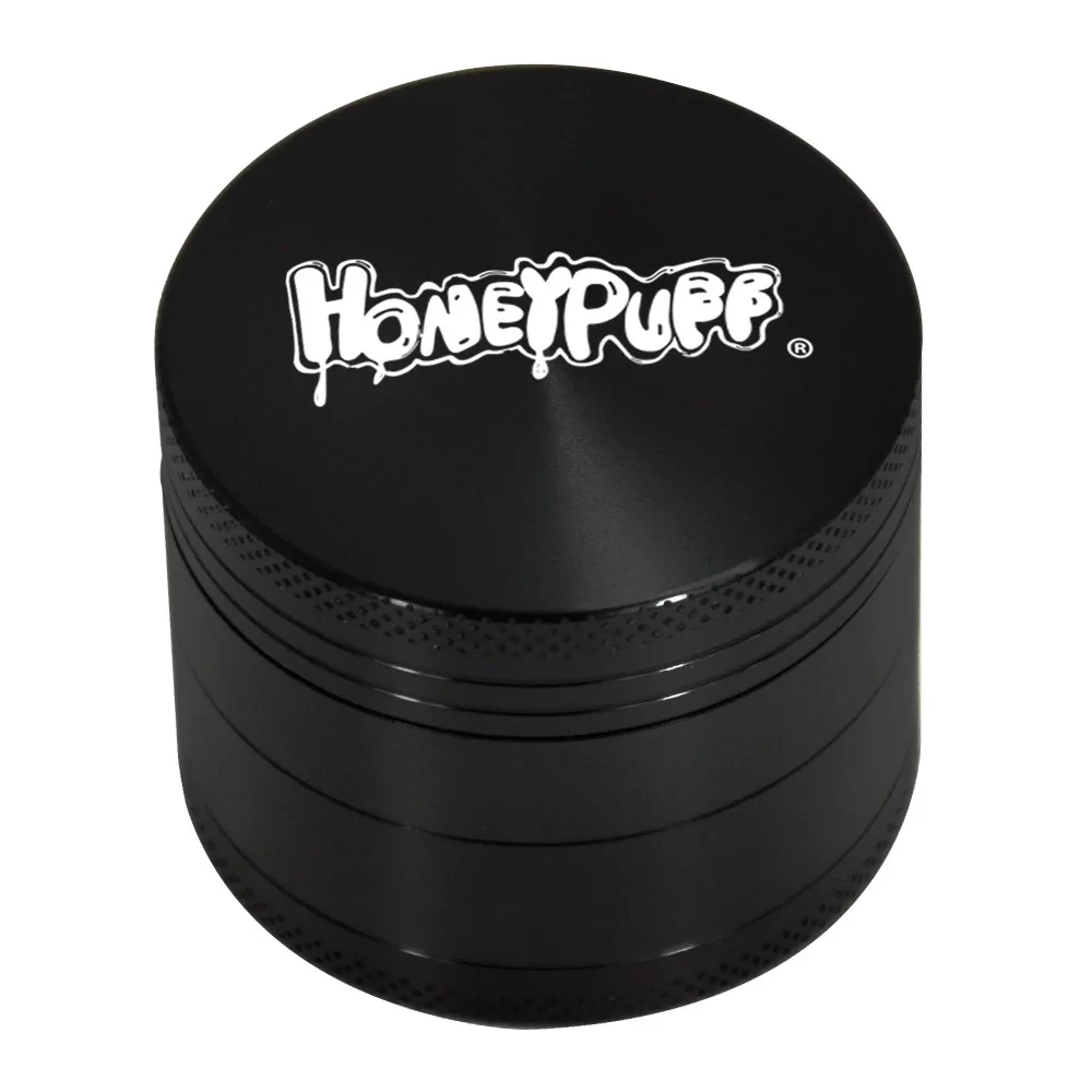 HONEYPUFF Herb Grusher 50MM 4 Piece Grinder New Design Metal Diamond Teeth Herbal Tea Grusher Aluminum Spice Crusher