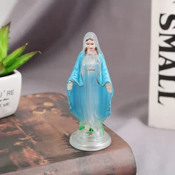 Catholic Virgin Mary Statue Figure Handmade Figurine Religious Gift Xmas Desktop Home Decorative Ornaments