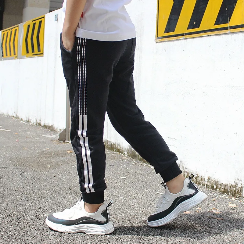 Boys Pants Cotton Atletic Boy\'s Joggers Sweatpants Pocket Children Long Trousers Casual Kids Sports Pants Teenager Boys Clothes