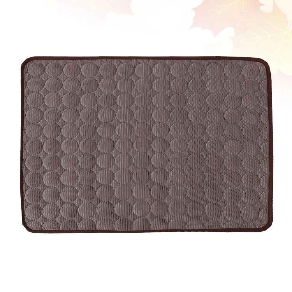 

Summer Cooling Mat Dogs Cats Breathable Foldable Bed Pad Ideal For Home Travel Use (Coffee Cooling Mat For Dog Size M)