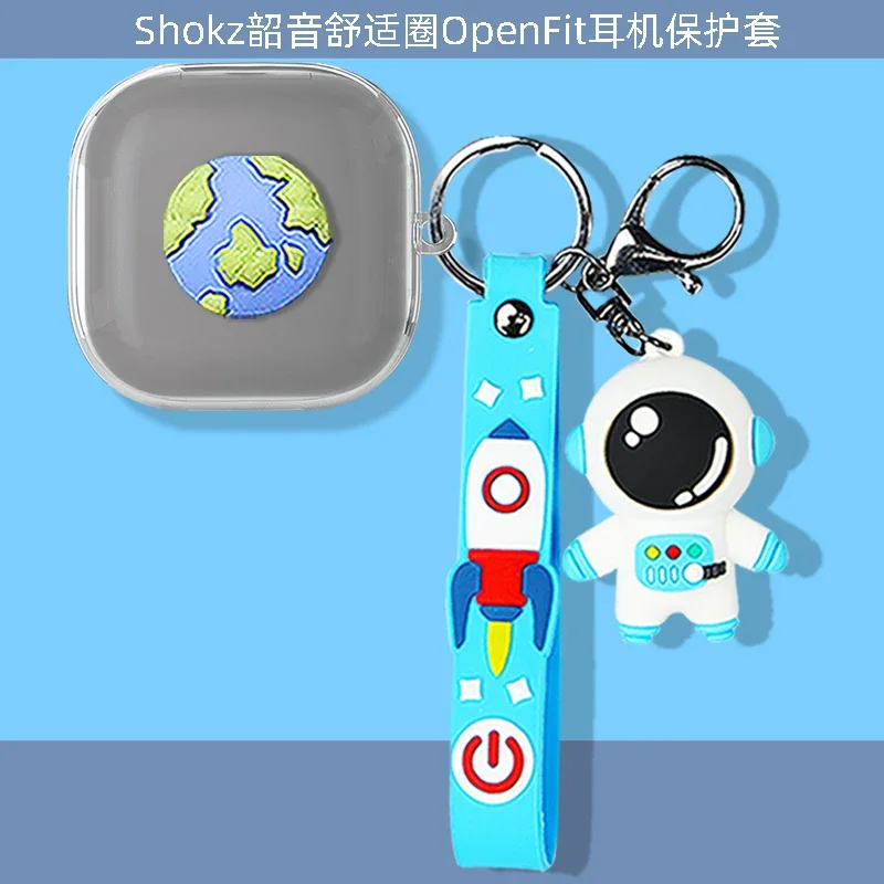 Transparent Case for Shokz OpenFit Air Protective Cover Anti-fall Soft Silicone Wireless Bluetooth Earbuds Carrying