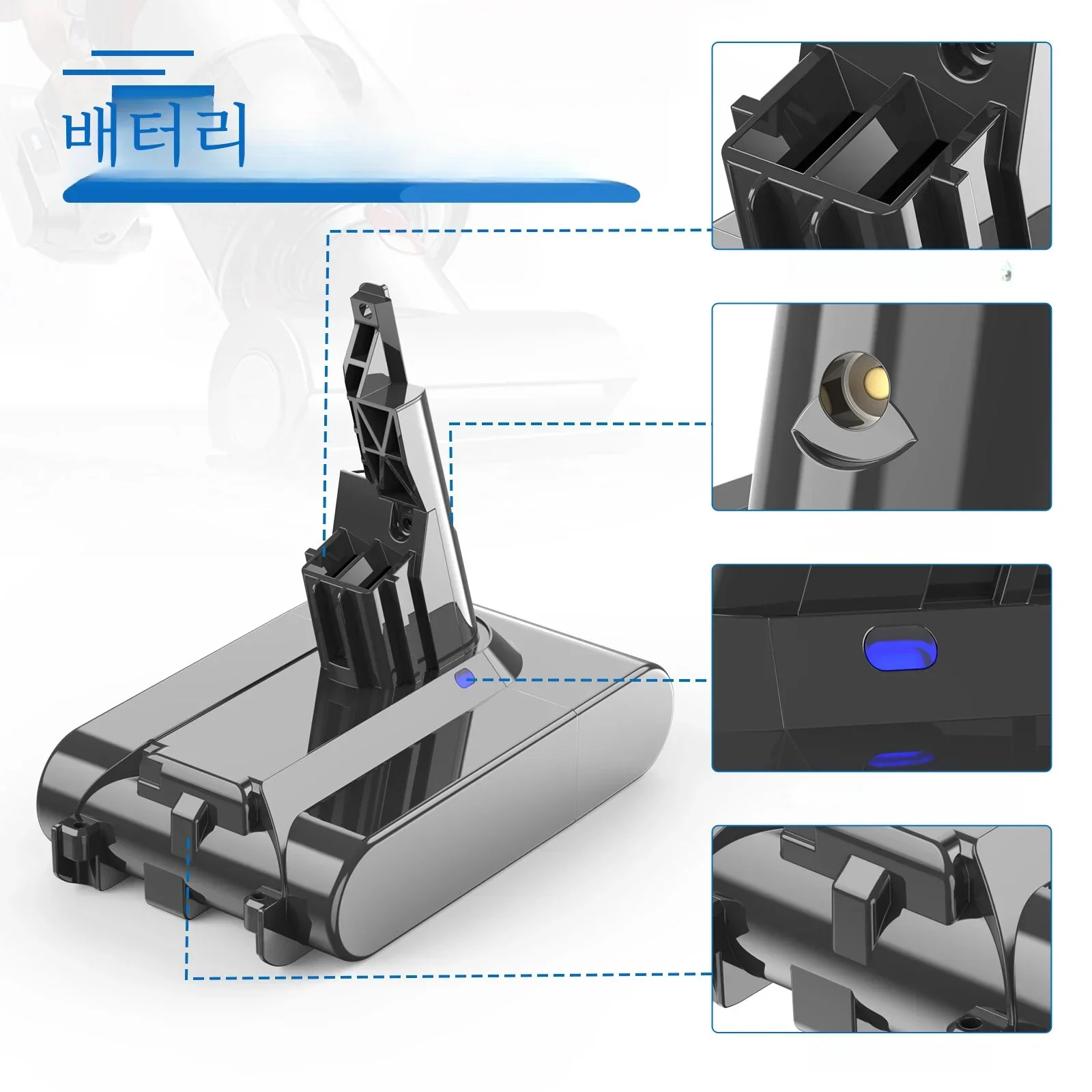 Batería de celda Sony para Dyson V7 Animal Motorhead Abosolute, aspiradora con gatillo adicional, 21,6 voltios, 6000 mAh