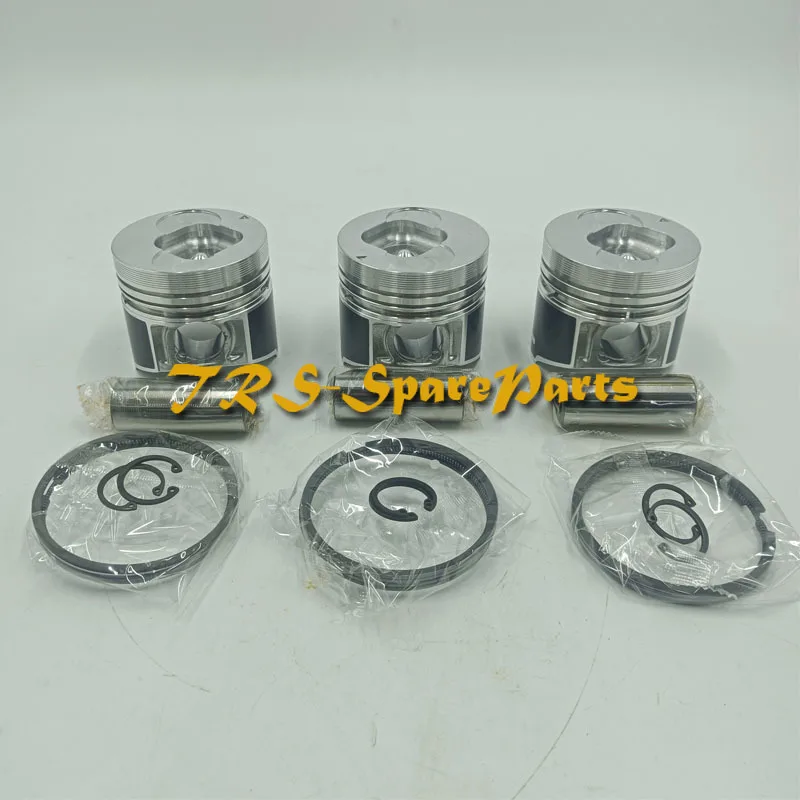 New 3 Sets STD Piston Kit With Ring 8-97176-891-0 Fit For Isuzu 3KC2 Engine 74MM