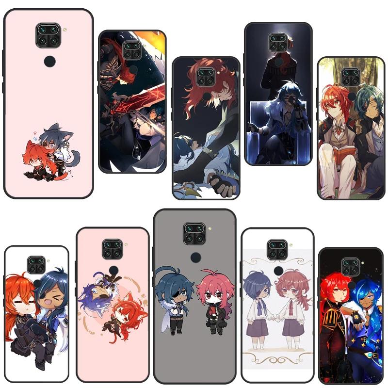 Kaeya and Diluc Genshin Impact Case For Xiaomi Redmi Note 11 10 9 8 12 Pro Plus 12S 11S 10S Cover For Redmi 12C 10C 10A 9C