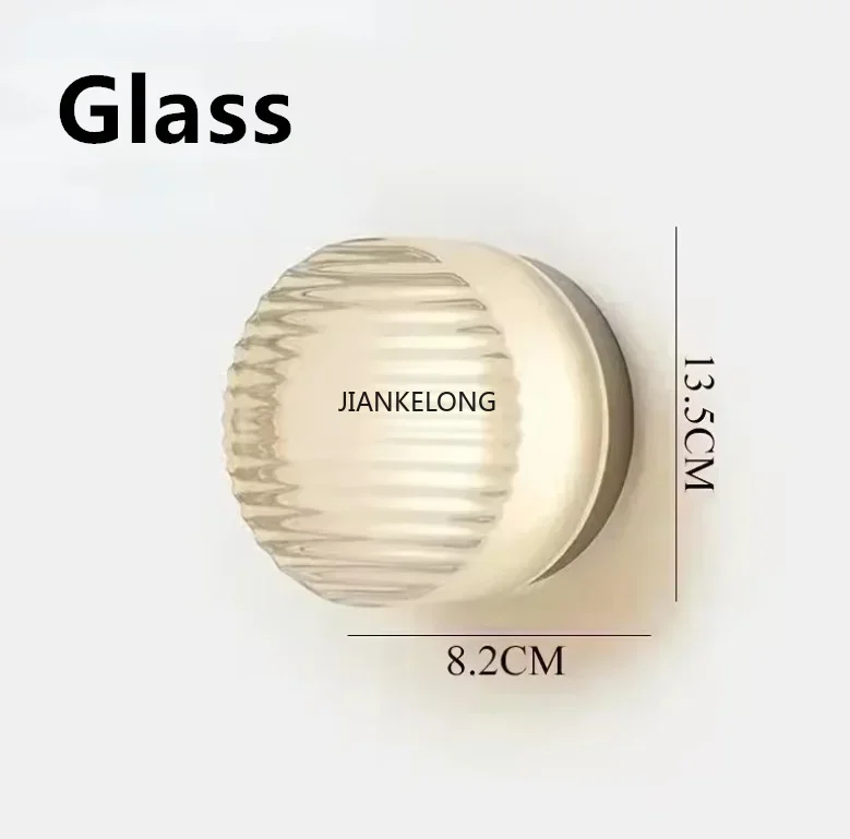Moderne Glas Runde Wandleuchte Leuchten für Schlafzimmer Nacht Hotel Hintergrund Dekoration Led Nordic Bunte Lampe Leuchte
