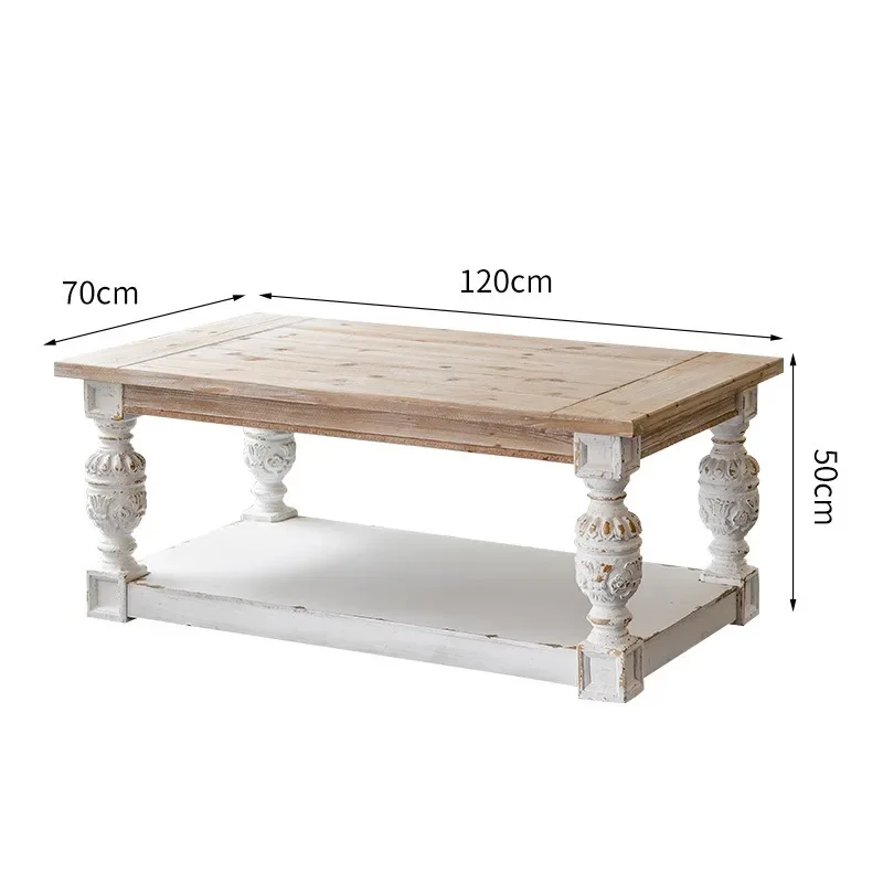 Table basse ancienne rétro sculptée, table à manger carrée littéraire