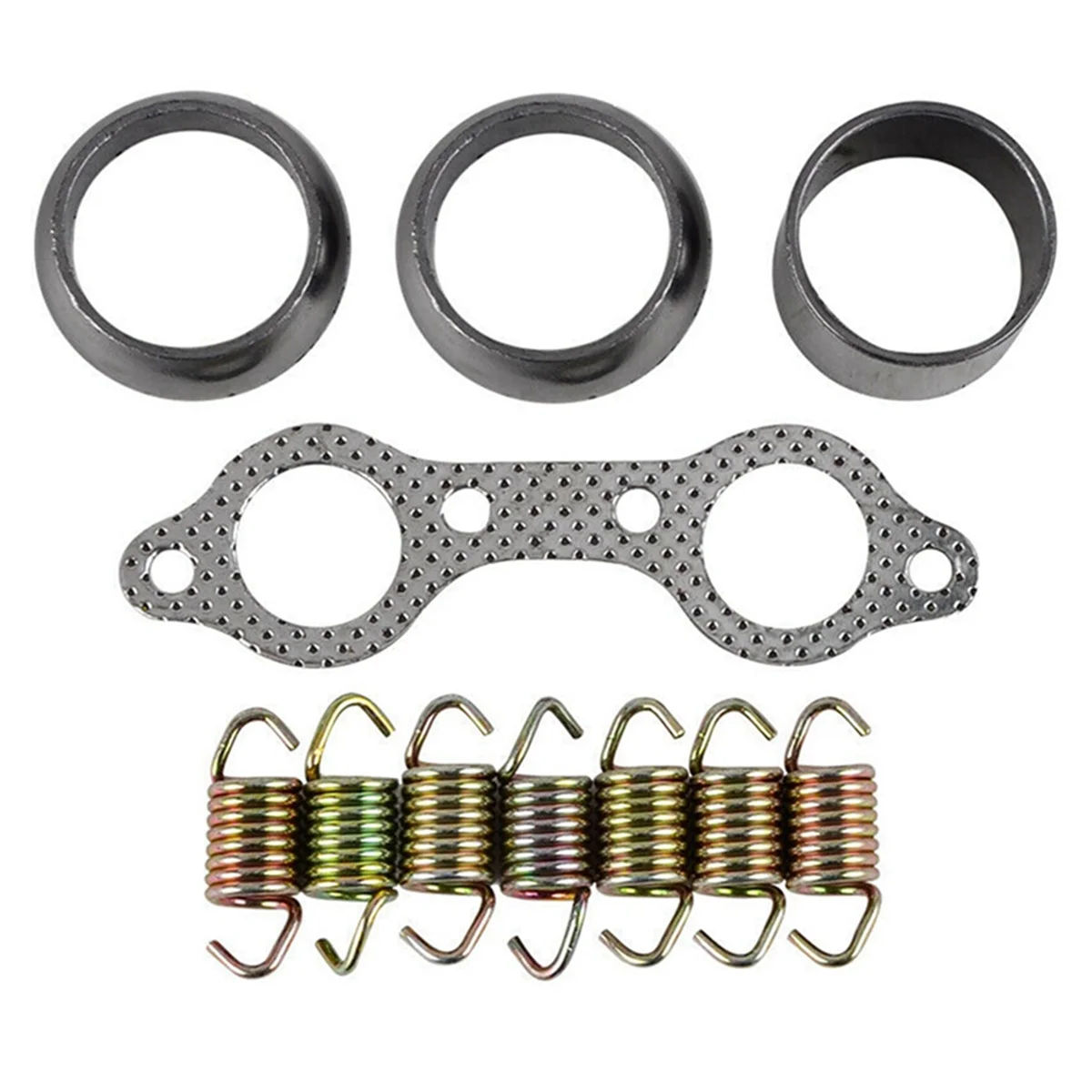 UTV Exhaust Pipe Manifold Gasket and Spring Rebuild Kit for Polaris RZR 800 2008-2010 5811511 3610047 5250091