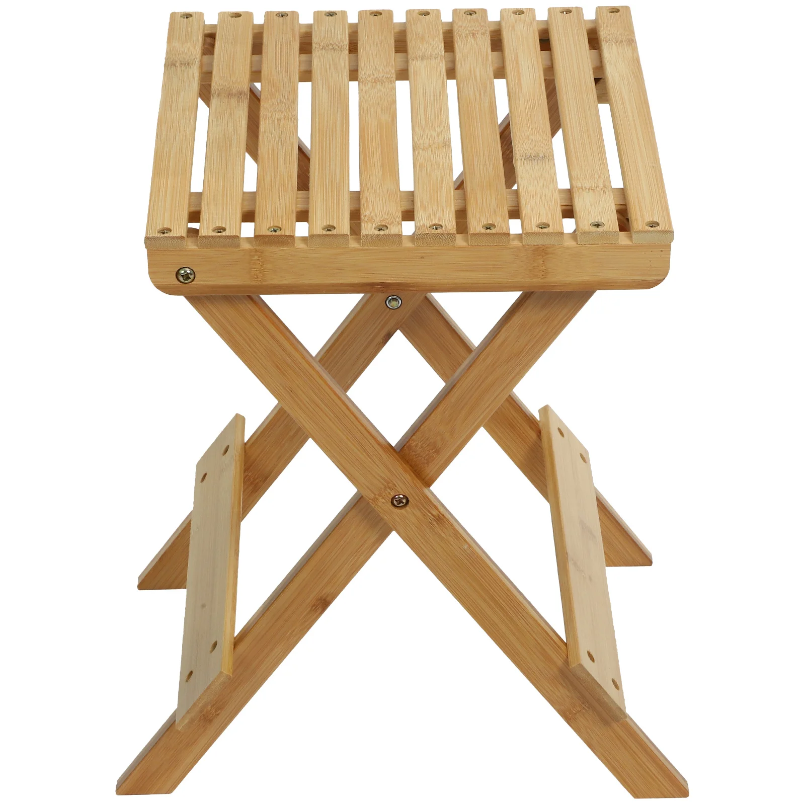 Portable Bamboo Folding Foot Lightweight Nonslip Low Stool For Home Shoe Changing Bench Small Step Stool For Bathroom Kitchen