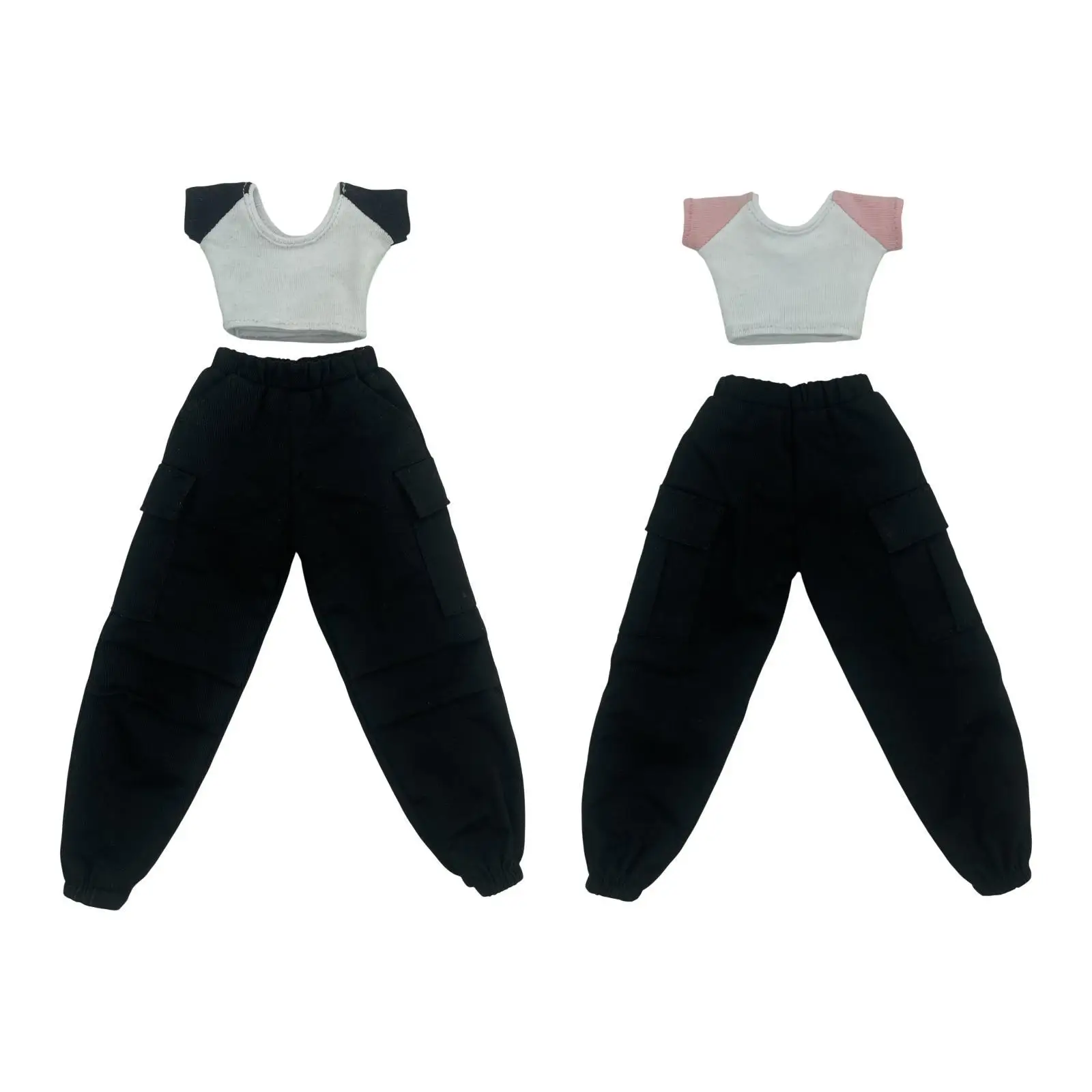 

1/6 Scale Action Figure Clothes,Mini,Short Sleeve T Shirt and Pants Basic Handmade Fashion for 12inch Action Figure Accessory