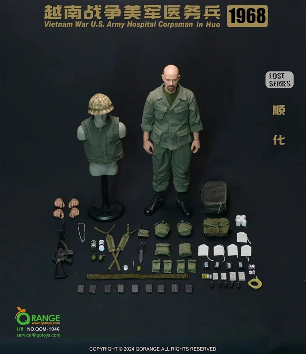 QQRANGER QOTOYS QOM-1046 US. Soldat Vietnam Krankenhaus Betriebseinheit Komplettset Bewegliche Actionfigur Geschenk für Fans Sammeln 1/6