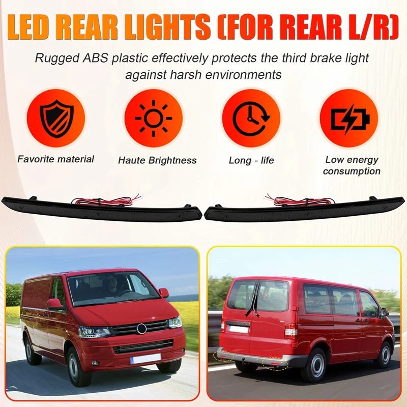 

LED Rear Bumper Reflector Light Tail Signal Lamp for Volkswagen BlackJAS