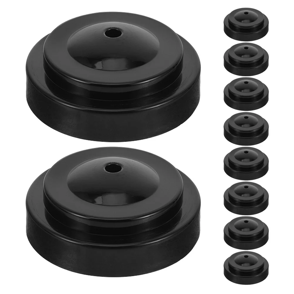 10Pcs Flagpole Base Round Plastic Desk Flag Holder for Office Meeting Room Table Small Flag Stand Support Bracket Single Hole