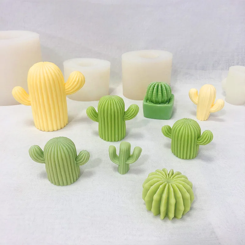 Cactus candela decorazione vendita calda candela fatta a mano sapone torta Mousse al cioccolato stampo in Silicone