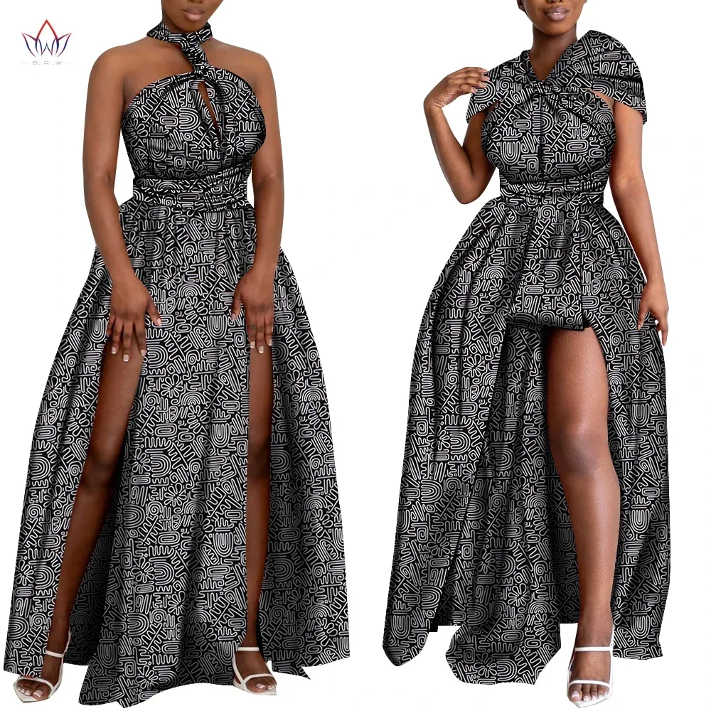 Customize Sexy African Women Multiway Dresses Wrap Convertible Boho Maxi Club Bandage Long Dress Party Bridesmaid Robe YF155