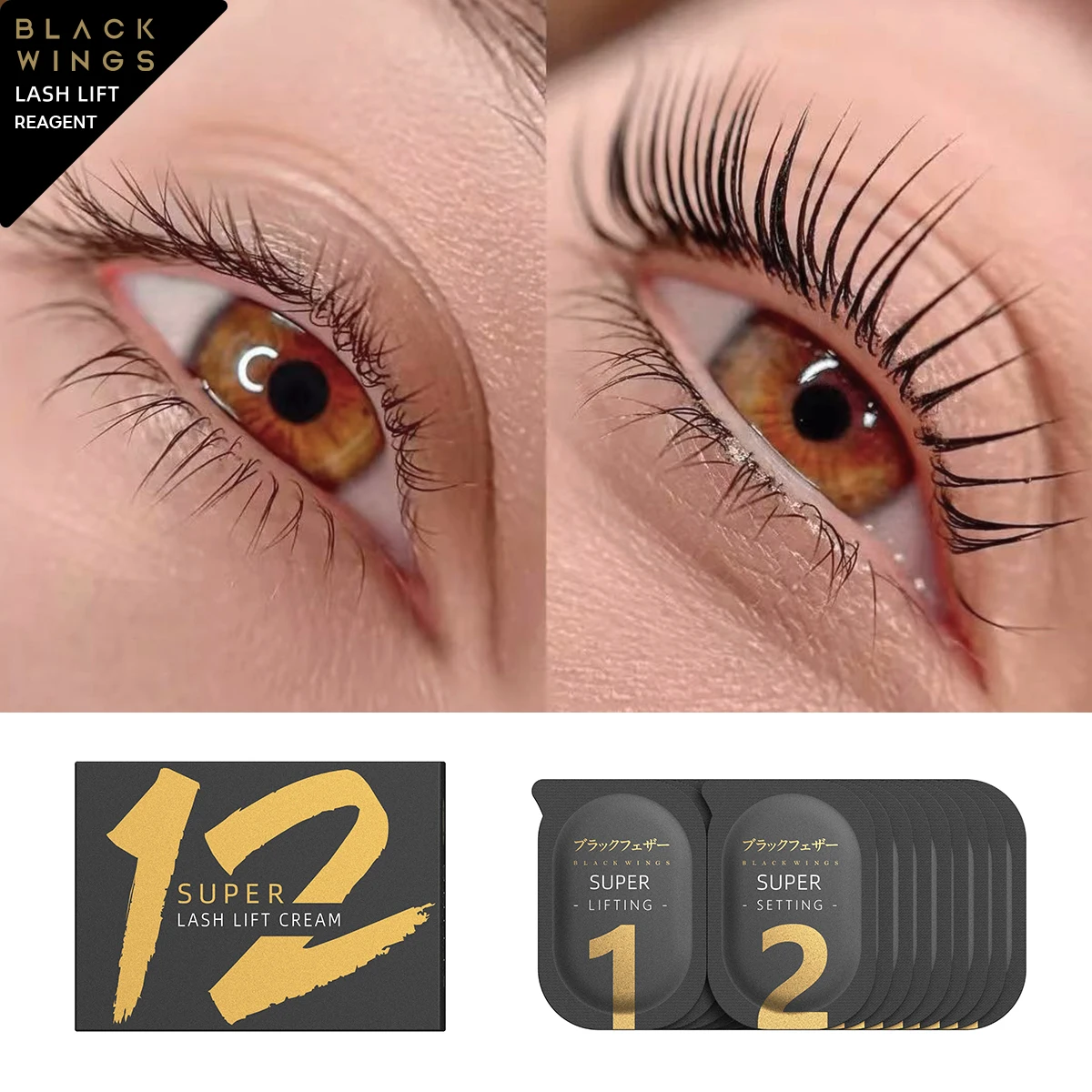 Upgrade Keratin Lash Lift Perm Liquid Strong Fix Eyelash Curler，NEW Super FAST Lashlift Cream Eyelash Lifting Perm 7-10MINUTES