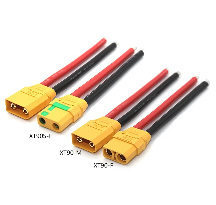 10PCS Amass XT90S Anti-Spark Female Male Plug Adapter Wire 10AWG 150mm RC Boat Parts XT90 Connector For LiPo Pigtail Battery