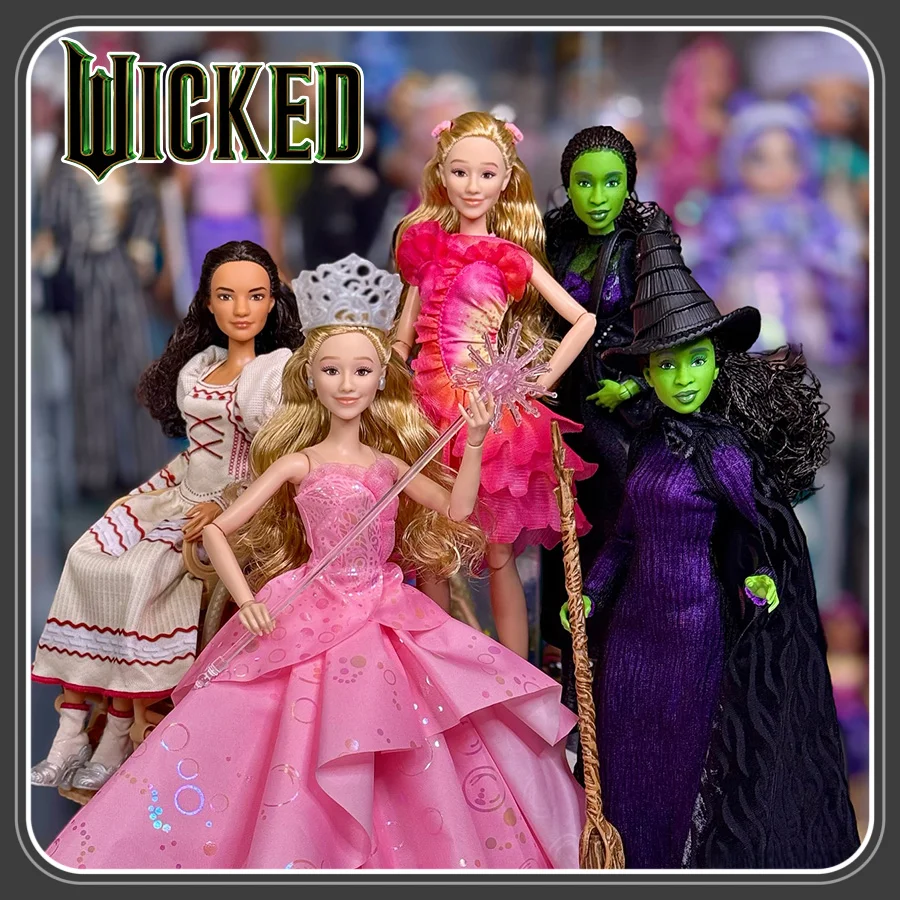 

Authentic Mattel Wicked Witch Doll Collectible Toy Glinda Movie Merchandise Magical Bad Witch Anime Action Figure Toys Gift