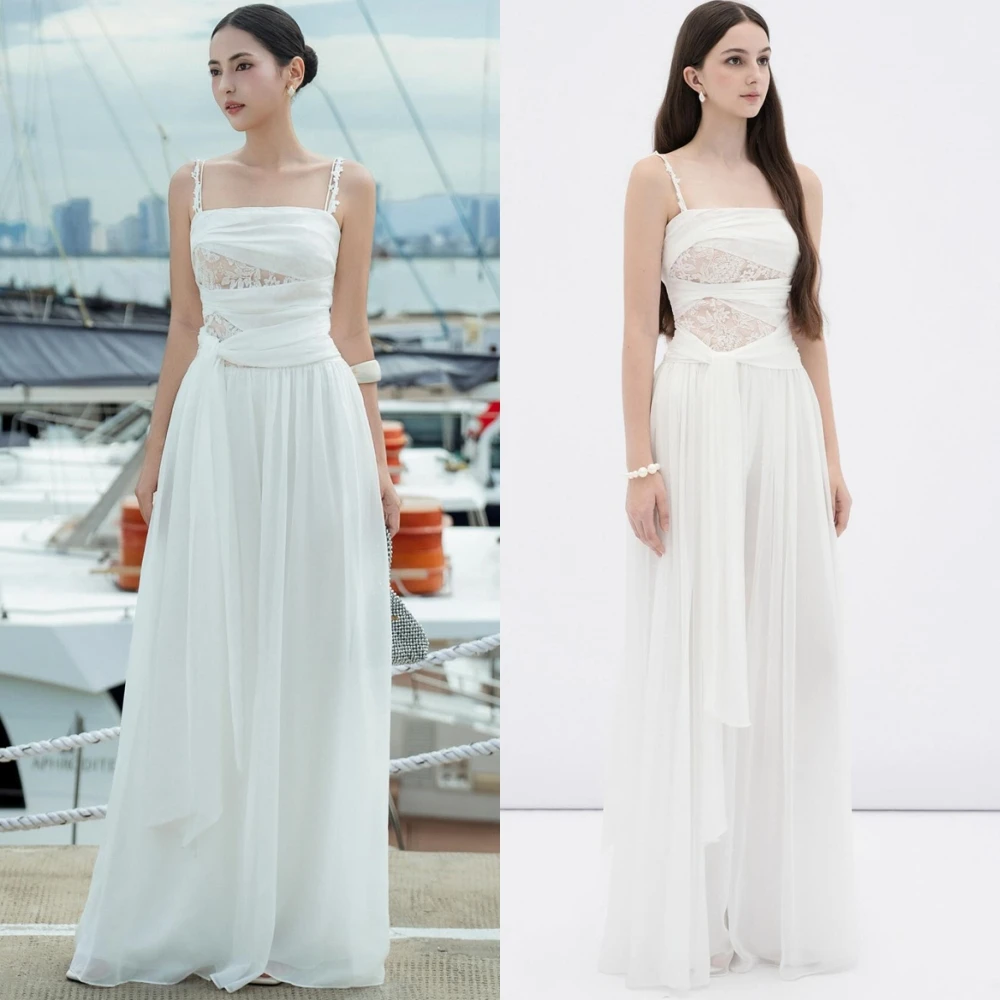 

Customized High Quality Square Collar Evening Dress Classic Chiffon Cocktail Dress Modern Sleeveless Special Occasion Gowns