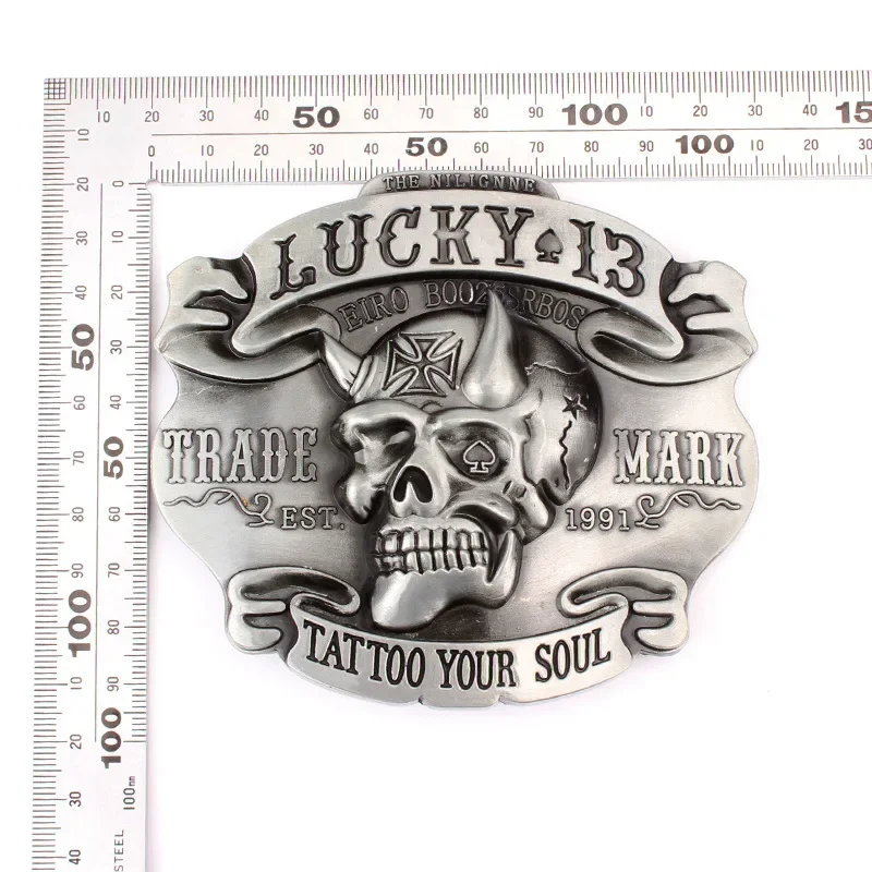 Skull Skeleton Belt Buckle Belt DIY Accessories Western Cowboy Style Smooth Belt Buckle Punk Rock Style K16