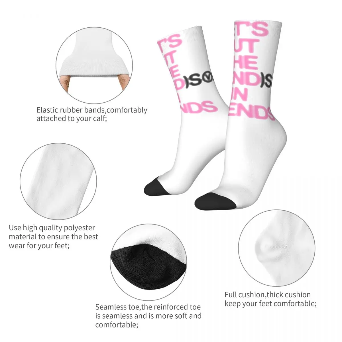 Unisex Fri(END)s New Song Taehyung V Socks Cotton Fashion Kpop Singer Socks High Quality Merch Middle TubeSocks Birthday Present