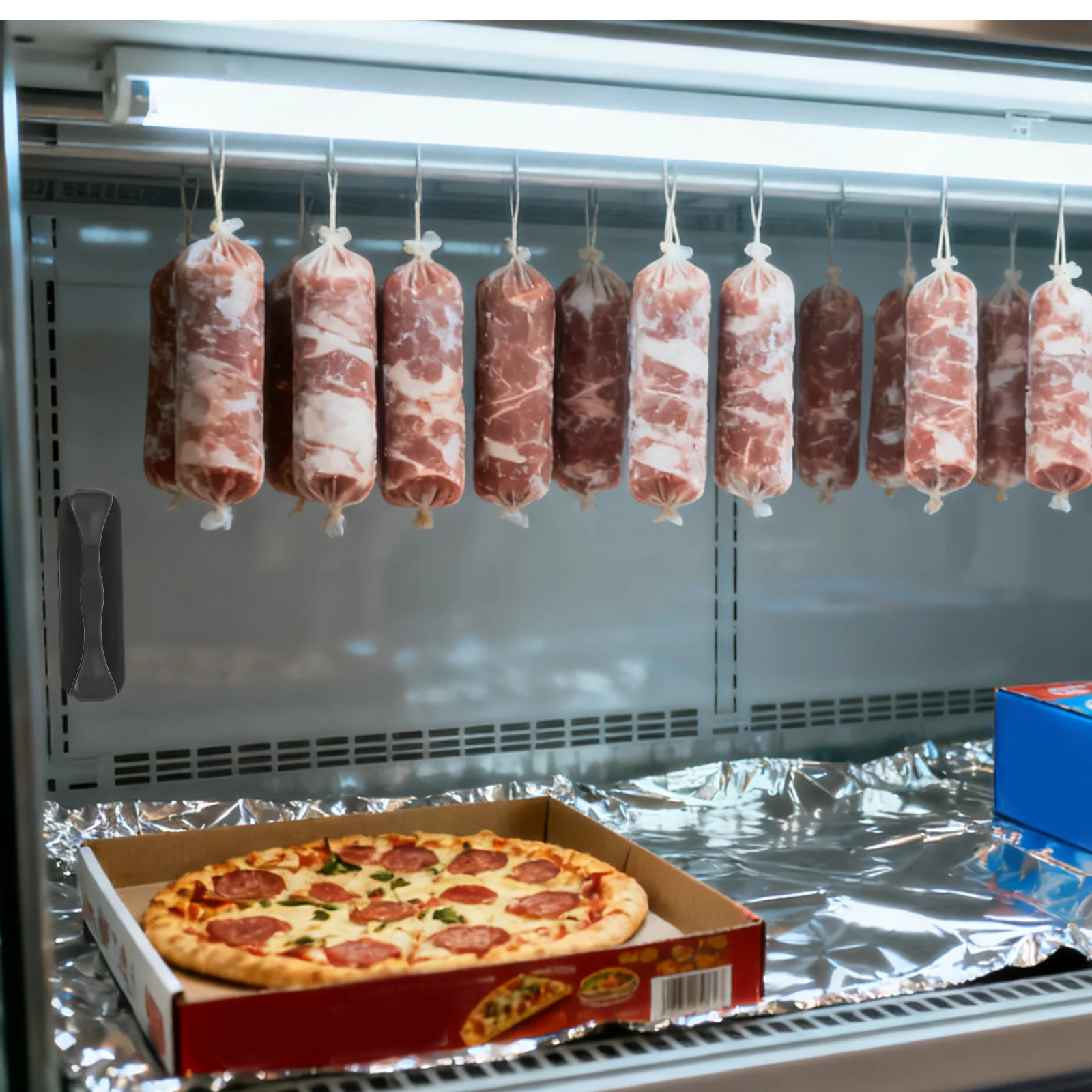 

Heavy Duty Freezer Door Handle Replacement Fridge Pull Handle with Non-Slip Grip for Refrigerator Cooler Cabinet Universal Fit