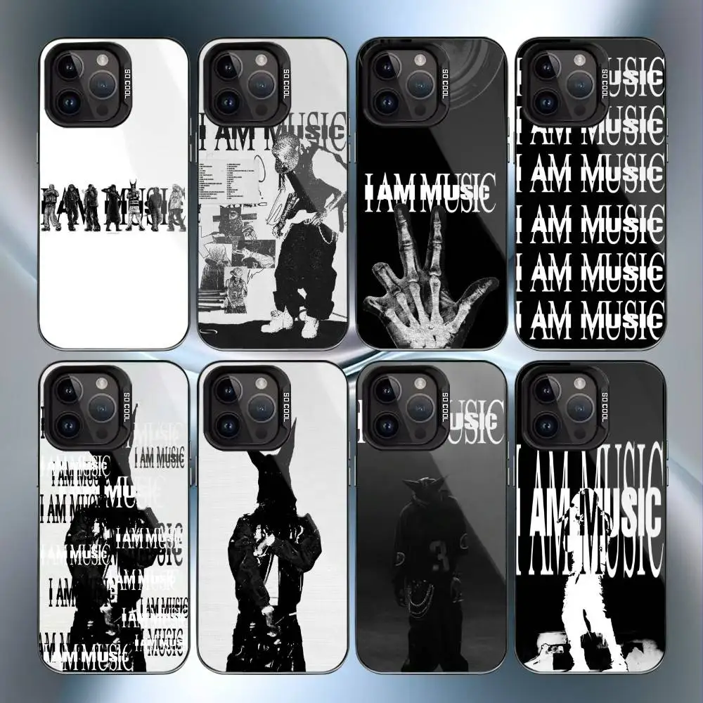 

I AM MUSIC Playboi C-Carti Phone Case For iPhone17,16,15,14,13,12,11 Plus,Pro Max Black Candy Matte Shockproof Cover