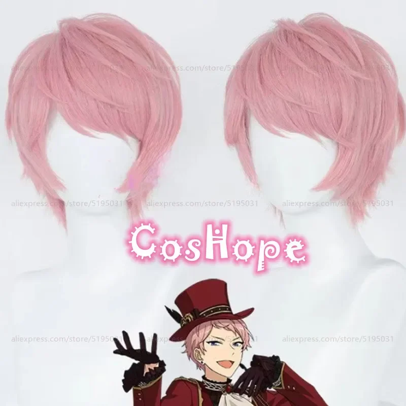 

FC6Itsuki Shu cosplay wig 30cm short pink wig anime cosplay wigs heat resistant synthetic wigs Halloween@FC8！