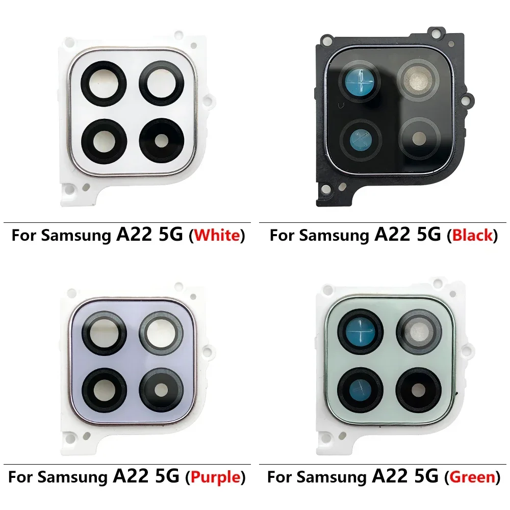 NEW Tested A22 5G A226B Rear Camera Glass Lens With Ahesive Sticker Replacement Repair Parts For Samsung A22 4G A225F