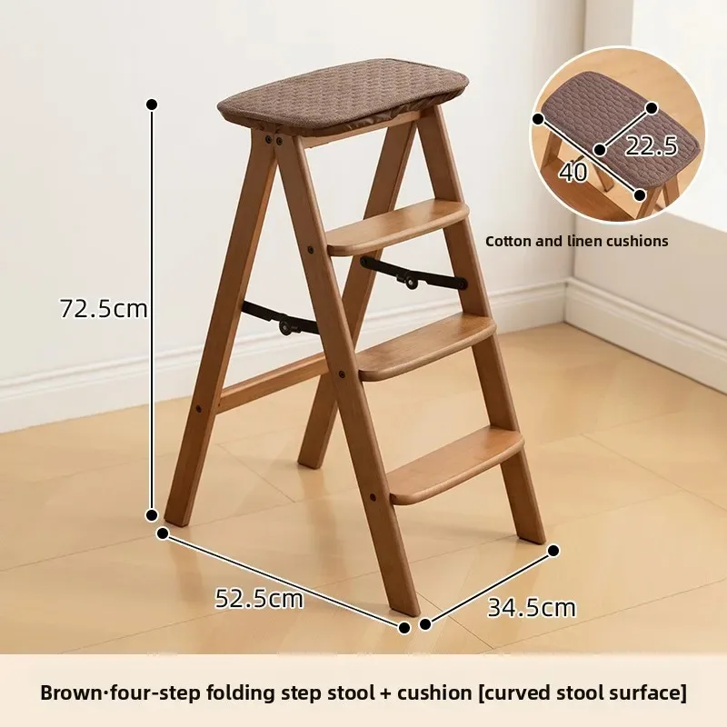Taburete y escalera plegables convertibles, taburete de altura de barra de cocina resistente, escalera de tijera portátil antideslizante para almacenamiento y limpieza